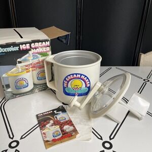 Donvier Ice Cream Maker No Electricity No Ice/Salt Needed 2 Pints VTG Open Box